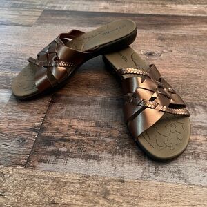 St. John's Bay Coppery-Bronze Strappy Sandals